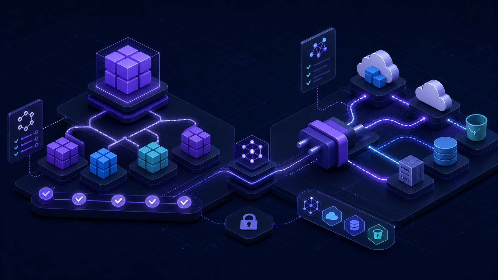 Terraform modules and providers illustration showing reusable modules connected to provider integrations