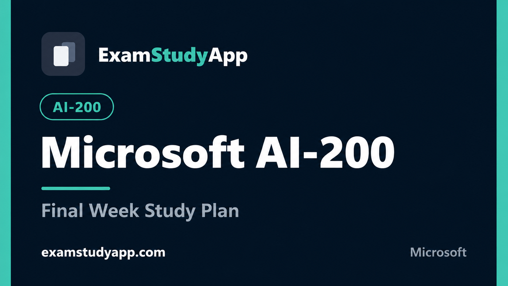 AI-200 final week study plan cover image